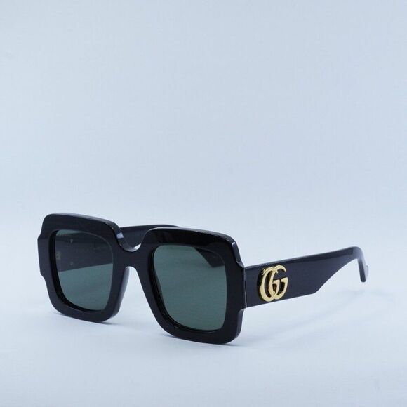 Gucci GG1547S 001 Sunglasses Black Square Frame, Grey Lenses main image 12